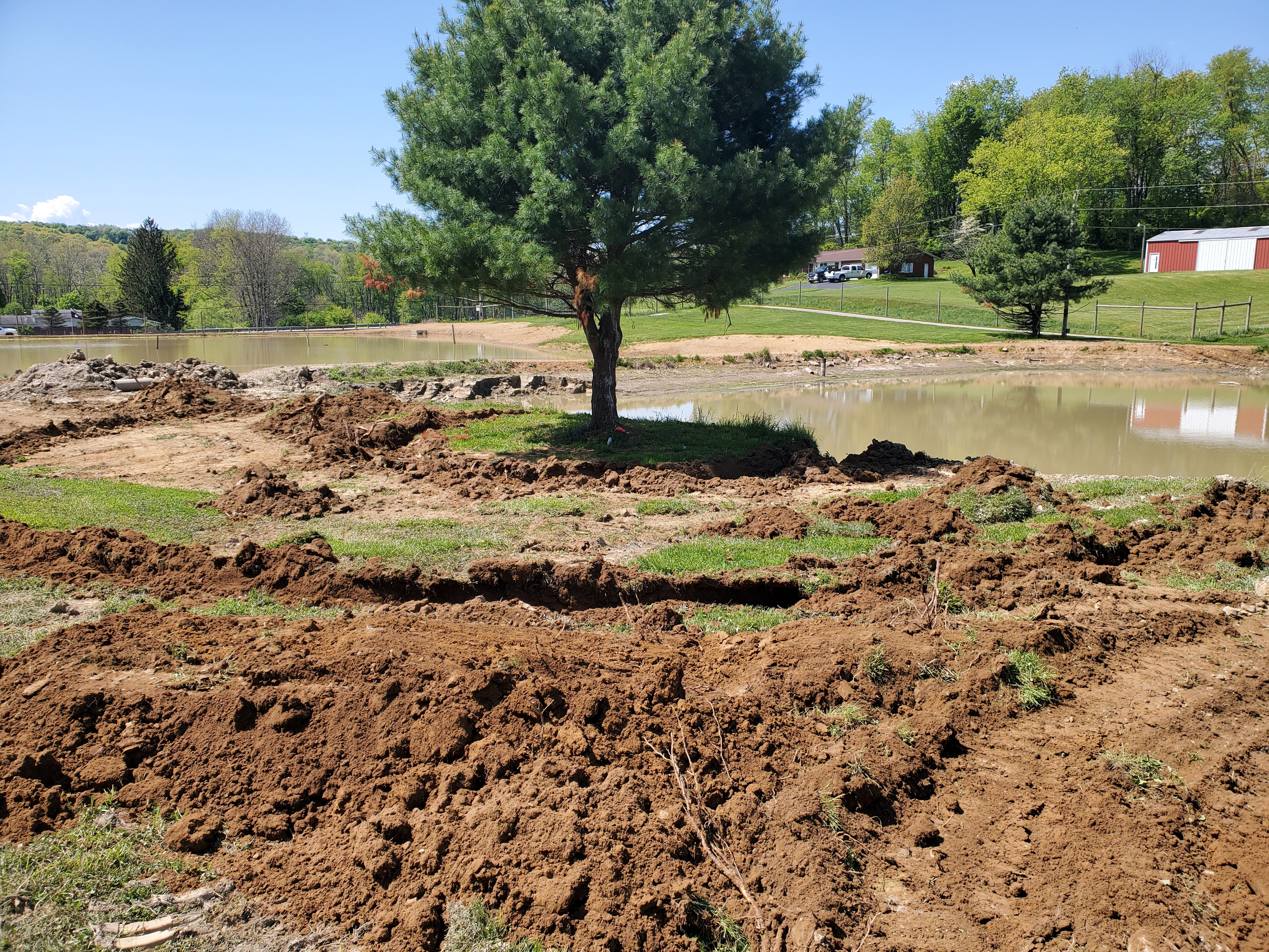 Excavator Grading and Earthmoving